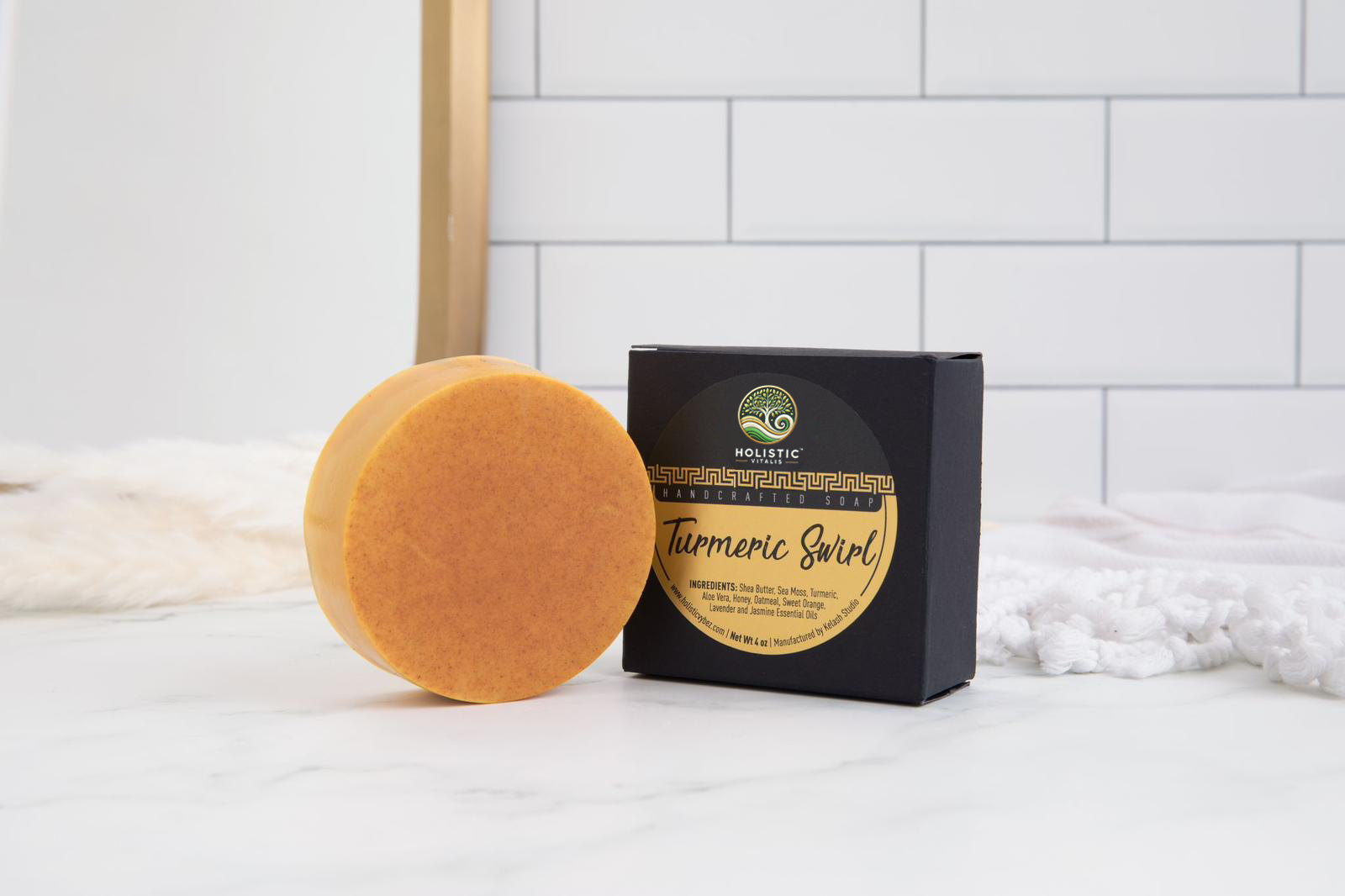 TURMERIC SWIRL - Sea Moss Body Soap