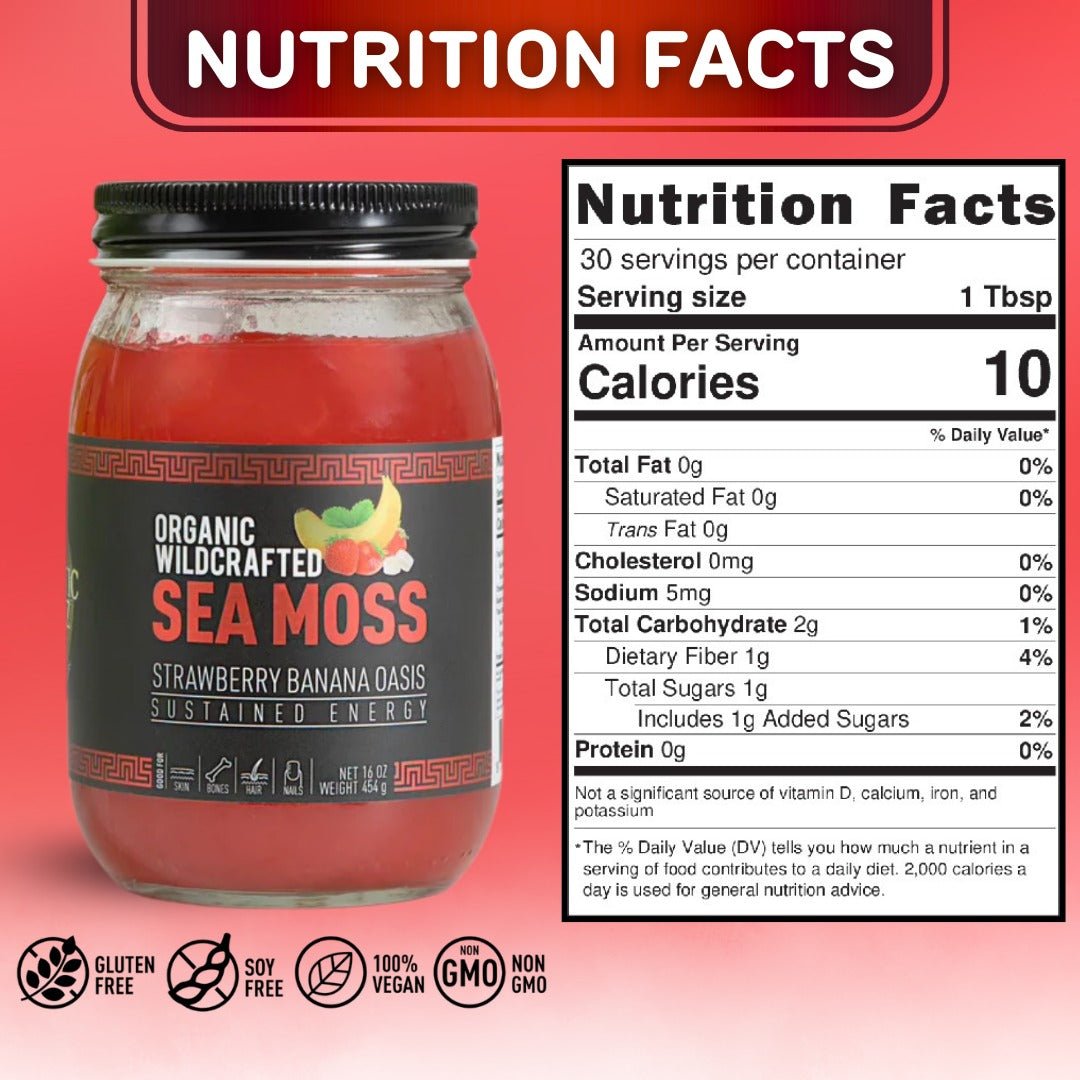 Strawberry Banana Oasis Sea Moss Gel